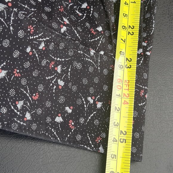 Perry Ellis SZ M Black w/ White & Salmon Print Men's Button Up Cotton Shirt - Picture 12 of 15